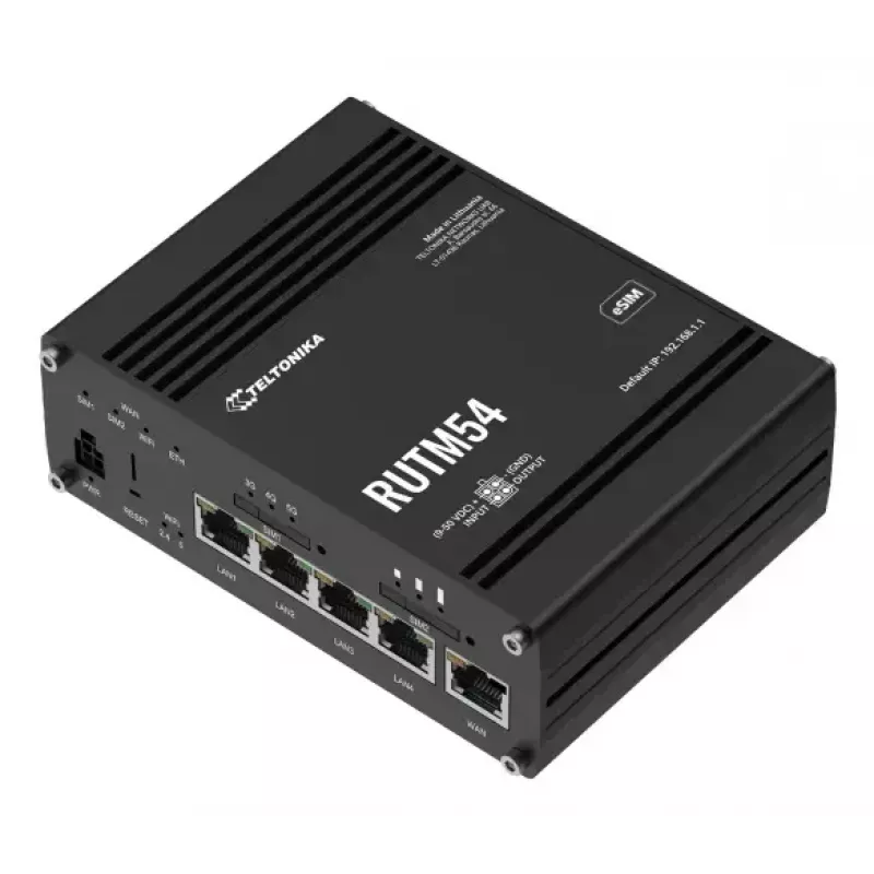 Router bezprzewodowy Teltonika RUTM54 Gigabit Ethernet Dual-band 5G Czarny