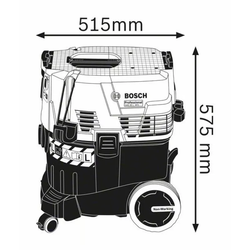 Bosch GAS 35 L AFC Professional Czarny, niebieski 1200 W