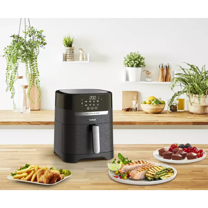 Tefal Easy Fry & Grill EY5058 Pojedynczy 4,2 l Wolnostojący 1550 W Frytownica na gorące powietrze Czarny