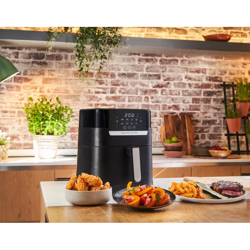 Tefal Easy Fry & Grill EY5058 Pojedynczy 4,2 l Wolnostojący 1550 W Frytownica na gorące powietrze Czarny