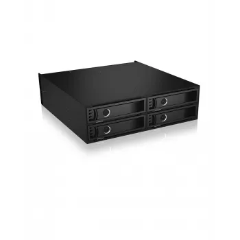 ICY BOX - IB-2242U2K - Backplane, 4x U.2 2,5 NVMe SSD (6-15 mm) für 1x 5,25 Schacht - black