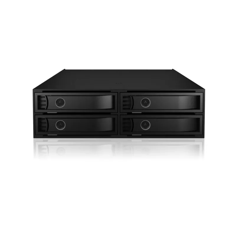 ICY BOX - IB-2242U2K - Backplane, 4x U.2 2,5 NVMe SSD (6-15 mm) für 1x 5,25 Schacht - black