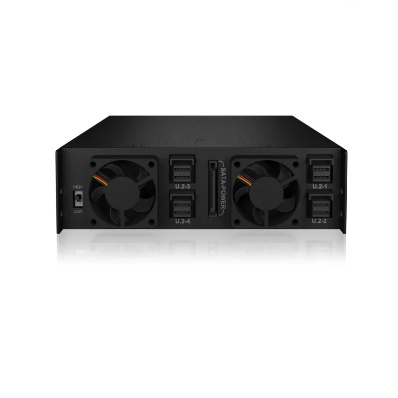 ICY BOX - IB-2242U2K - Backplane, 4x U.2 2,5 NVMe SSD (6-15 mm) für 1x 5,25 Schacht - black