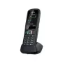 Słuchawka DECT Auerswald COMfortel M-730 — bezprzewodowy telefon biurkowy, wyświetlacz 2,4 cala, zestaw głośnomówiący, identyfikacja rozmówcy, SMS, czarny