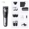 Braun BeardTrimmer 9 BT9560 trymer do brody Zasilany bateriami 52 2 cm Na mokro i sucho Czarny, Srebrny