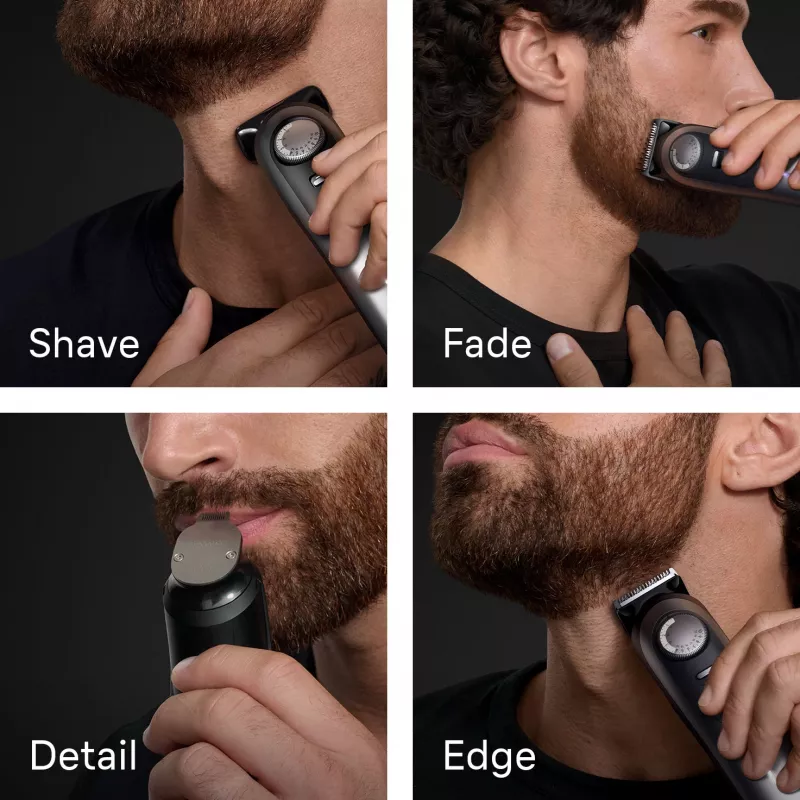 Braun BeardTrimmer 9 BT9560 trymer do brody Zasilany bateriami 52 2 cm Na mokro i sucho Czarny, Srebrny