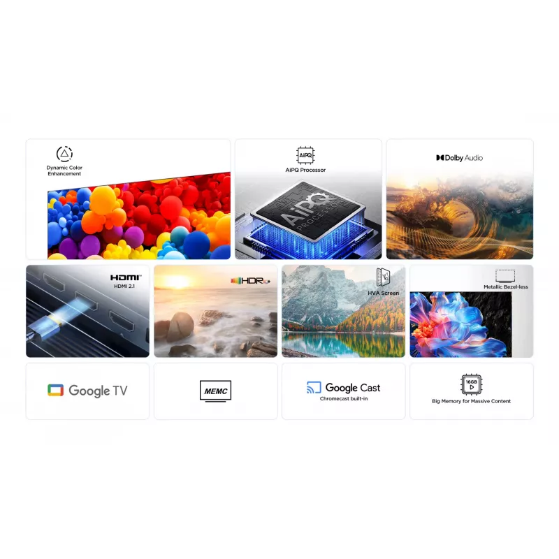Telewizor TCL 55P69K 139,7 cm (55 cali) 4K Ultra HD Smart TV Wi-Fi Czarny