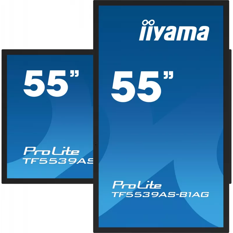 iiyama TF5539AS-B1AG Wyświetlacz reklamowy Kiosk design 138,7 cm (54,6 cala) LED 435 cd/m² 4K Ultra HD Czarny Ekran dotykowy Wbudowany procesor Android 11 24/7