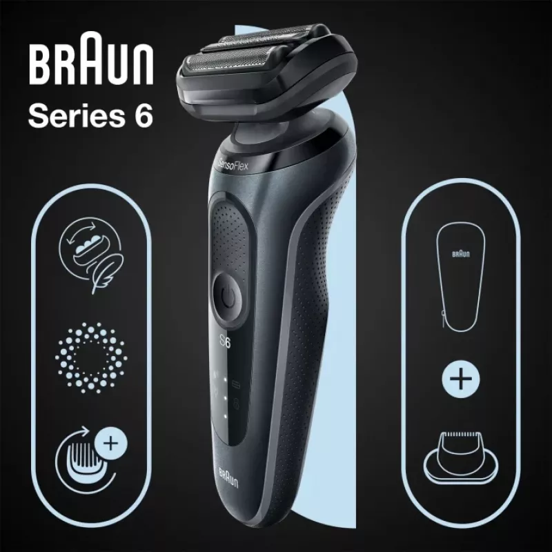 Maszynka foliowa Braun Series 6 61-N1200s Trymer Czarny