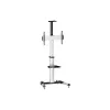 Equip 650602 wózek na wyświetlacz LFD 37–70 cali (94–177,8 cm), obrót 90°, maks. VESA 600 x 400 mm, 50 kg, aluminium, czarny, biały