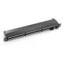 Equip 24-portowy ekranowany panel krosowy Cat.6A, czarny, RJ-45, złocone styki, Cat6a, montaż w szafie rack, 1U, czarny
