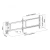Equip 32–75 cali zmotoryzowany uchwyt do telewizora, montaż ścienny, 50 kg, 81,3 cm (32 cale), 190,5 cm (75 cali), 200 x 200 mm, 600 x 400 mm, czarny