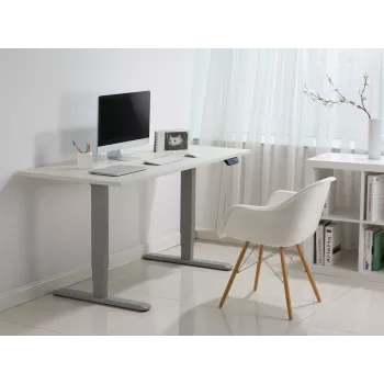 Equip ERGO Elektryczny stelaż biurka z regulacją sit-stand, podwójny silnik, szary, 100 kg, elektryczny, 38 mm/s, 2 nogi, plastik, stal, szary