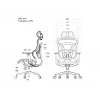 Equip Ergonomic Premium Office Chair with Headrest and Armrests, niebieski Czarny