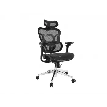 Equip Ergonomic Premium Office Chair with Headrest and Armrests, Czarny