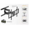 Equip 43–100 cali uchwyt pełnozakresowy do montażu telewizora, 200 x 200 mm, 800 x 400 mm, -10–5°, -60–60°, plastik, stal nierdzewna, czarny