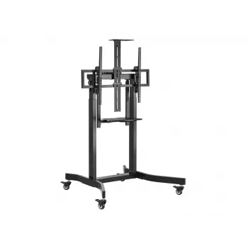 Wózek mobilny z napędem elektrycznym Equip 55-100 cali, 2,54 m (100 cali), 200 x 200 mm, 800 x 600 mm, -10 - 5°, aluminium, plastik, stal nierdzewna, czarny