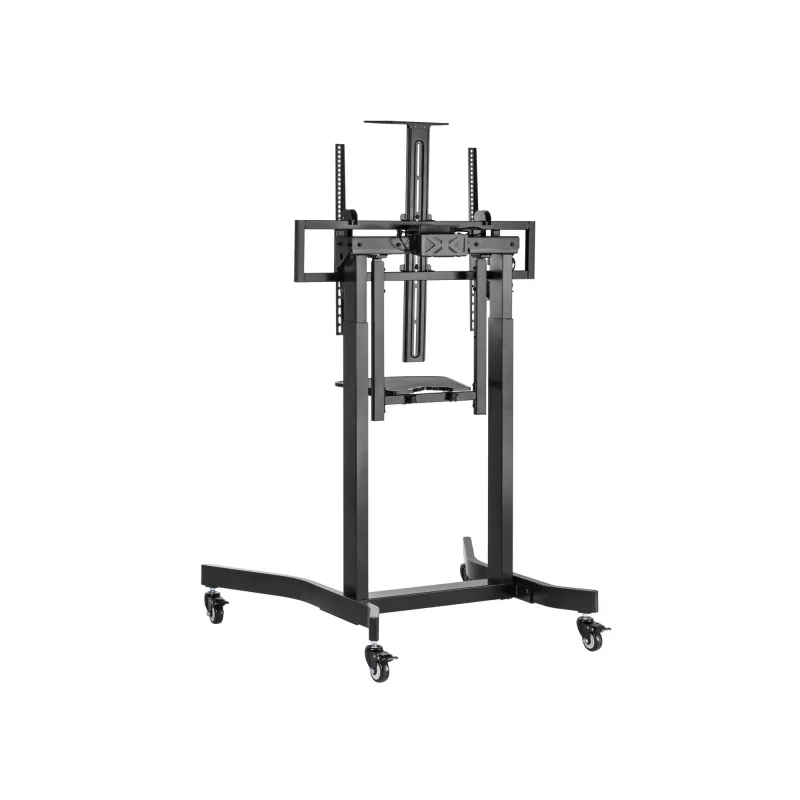 Wózek mobilny z napędem elektrycznym Equip 55-100 cali, 2,54 m (100 cali), 200 x 200 mm, 800 x 600 mm, -10 - 5°, aluminium, plastik, stal nierdzewna, czarny