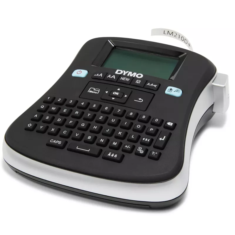 DYMO LabelManager ™ 210D QWERTZ Kitcase, QWERTZ, Termiczny transfer, 180 x 180 DPI, 12 mm/s, Czarny, Szary