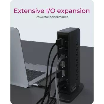 ICY BOX IB-DK2252AC przewodowa stacja dokująca USB 3.2 Gen 1 (3.1 Gen 1) Type-C czarna