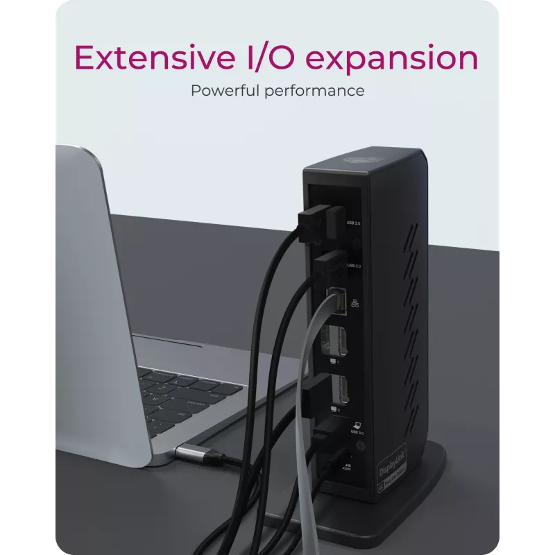 ICY BOX IB-DK2252AC przewodowa stacja dokująca USB 3.2 Gen 1 (3.1 Gen 1) Type-C czarna