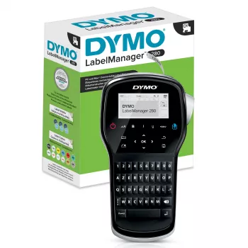 DYMO LabelManager ™ 280 AZERTY, AZERTY, D1, Termotransferowa, 180 x 180 DPI, 15 mm/s, Czarny, Srebrny