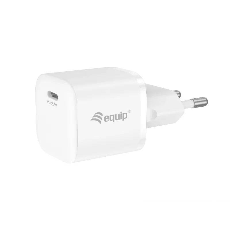 Ładowarka Equip 1-Port 20W USB-C PD, 25 szt./opak., wewnętrzna, AC, 12 V, biała