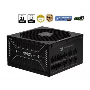 MSI MAG A850GLS PCIE5 zasilacz 850 W 24-pin ATX ATX Czarny