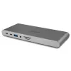 Lindy DST-Pro 5K XT, stacja dokująca do laptopa USB-C z potrójnym wyświetlaczem (4K) lub pojedynczym wyświetlaczem (5K) i ładowaniem passthrough 100 W