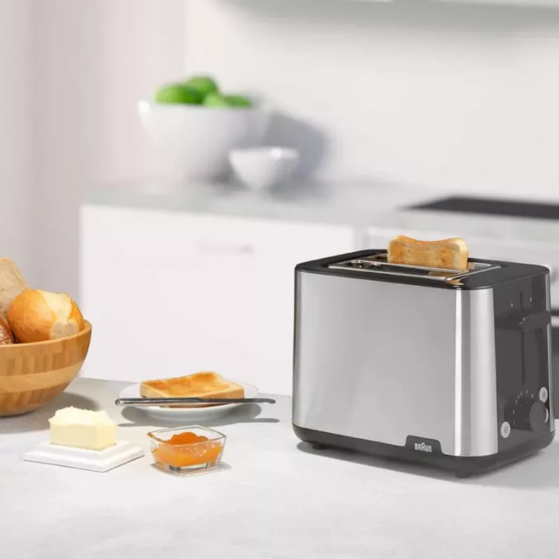 Braun HT101BI-HT1510BK 8 2 kromki 900 W Czarny, stal nierdzewna