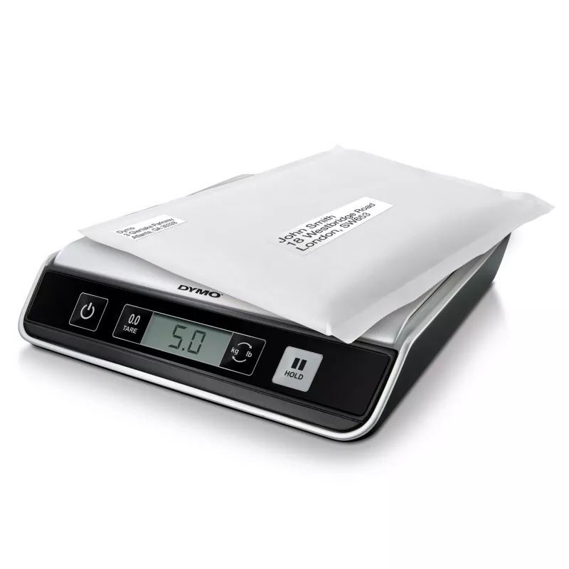 DYMO M10 Cyfrowa Waga Paczkowa i Wysyłkowa | Udźwig do 10 kg | 20 cm x 20 cm