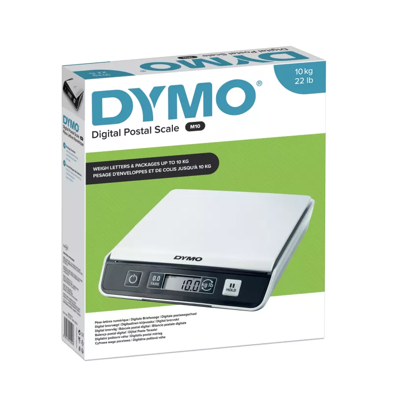 DYMO M10 Cyfrowa Waga Paczkowa i Wysyłkowa | Udźwig do 10 kg | 20 cm x 20 cm