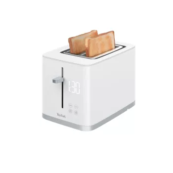 Toster Tefal Sense TT6931 — 2 kromki, 850 W, biały, 7 poziomów przyrumienienia, wyświetlacz LED