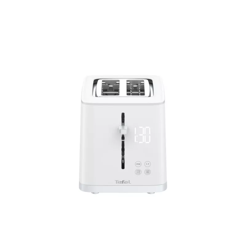 Toster Tefal Sense TT6931 — 2 kromki, 850 W, biały, 7 poziomów przyrumienienia, wyświetlacz LED