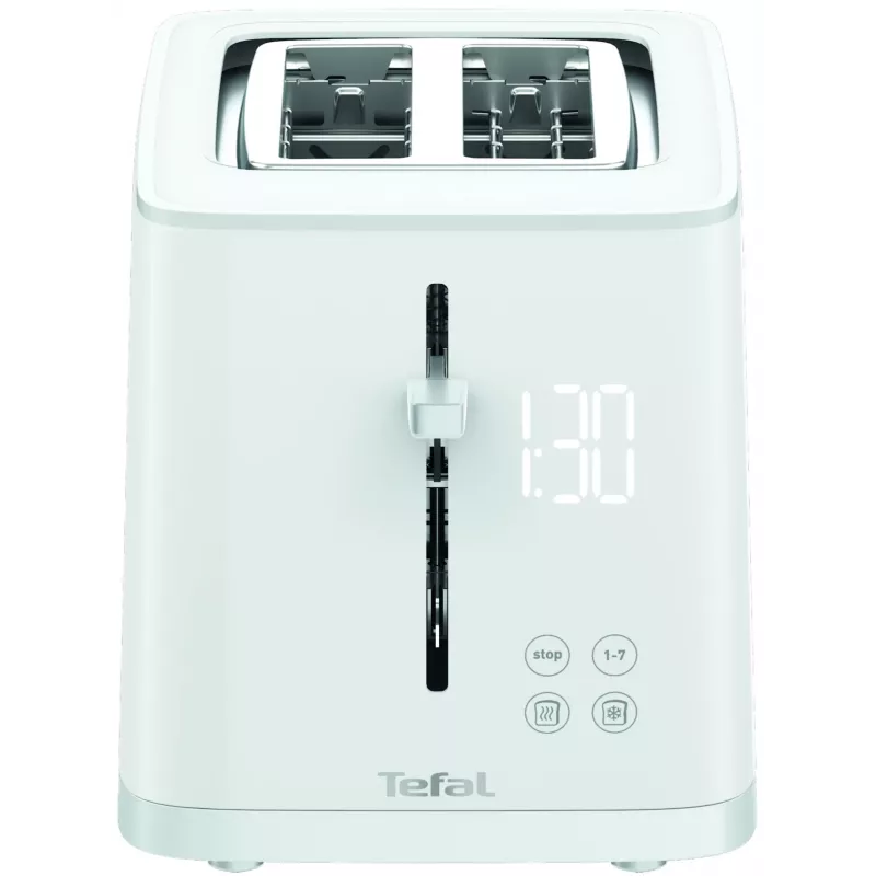 Toster Tefal Sense TT6931 — 2 kromki, 850 W, biały, 7 poziomów przyrumienienia, wyświetlacz LED