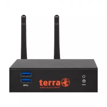 Sprzętowa zapora sieciowa Wortmann AG TERRA 6466370 Desktop — przepustowość 1,85 Gbit/s, dwuzakresowe Wi‑Fi, 10 użytkowników
