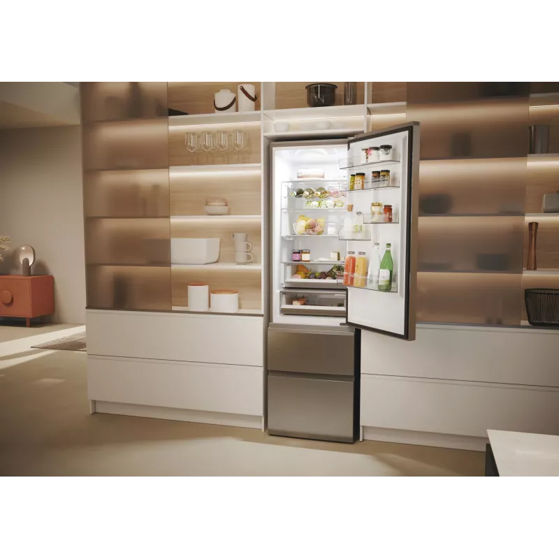 Haier 3D 60 Serie 5 HTW5620DNMG Wolnostojąca 414 L Srebrny