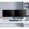 Manhattan Dual Desk Mount for TV & Monitors (Full Motion Gas Spring), For screens 10 inch to 27 inch, Clamp or Grommet Assembly, VESA compatibility: 75x75 and 100x100mm - check the dimensions of the four mounting holes on back of screen to ensure it fits, Max 8kg (each)