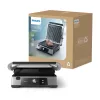 Philips 5000 series Grill kontaktowy, Aluminium, Prostokątny, Obrotowy, 200 °C, Pokrywa na zawiasach, Pokrywa z blokadą, 180°