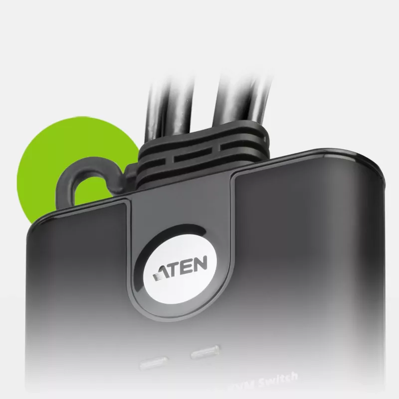 ATEN 2-Port USB FHD HDMI kabel KVM Switch, 1920 x 1200 pikseli, Full HD, 1.518 W, czarny