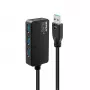Lindy 10m USB 3.0 Active Extension Pro Hub, USB 3.2 Gen 1 (3.1 Gen 1) Type-A, USB 3.2 Gen 1 (3.1 Gen 1) Type-A, 5000 Mbit/s, czarny, tworzywo sztuczne, kabel okrągły