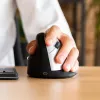 Mysz ergonomiczna R-Go HE Break z oprogramowaniem do przerw, duża (rozmiar dłoni ≥ 185 mm), dla leworęcznych, Bluetooth, czarna