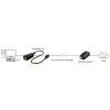 Lindy 50m USB 2.0 Cat.6 Extender, Nadajnik i odbiornik sieciowy, 50 m, 480 Mbit/s, Cat5, Cat5e, Cat6, LG-8311, Czarny
