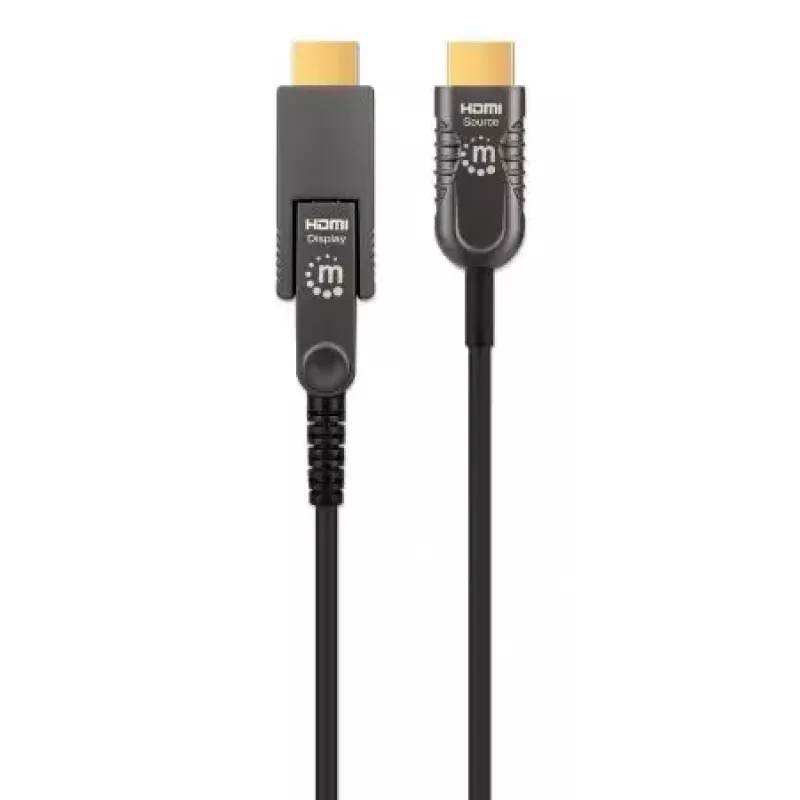 Kabel HDMI na Micro HDMI Manhattan 30m 4K@60Hz aktywny pozłacany