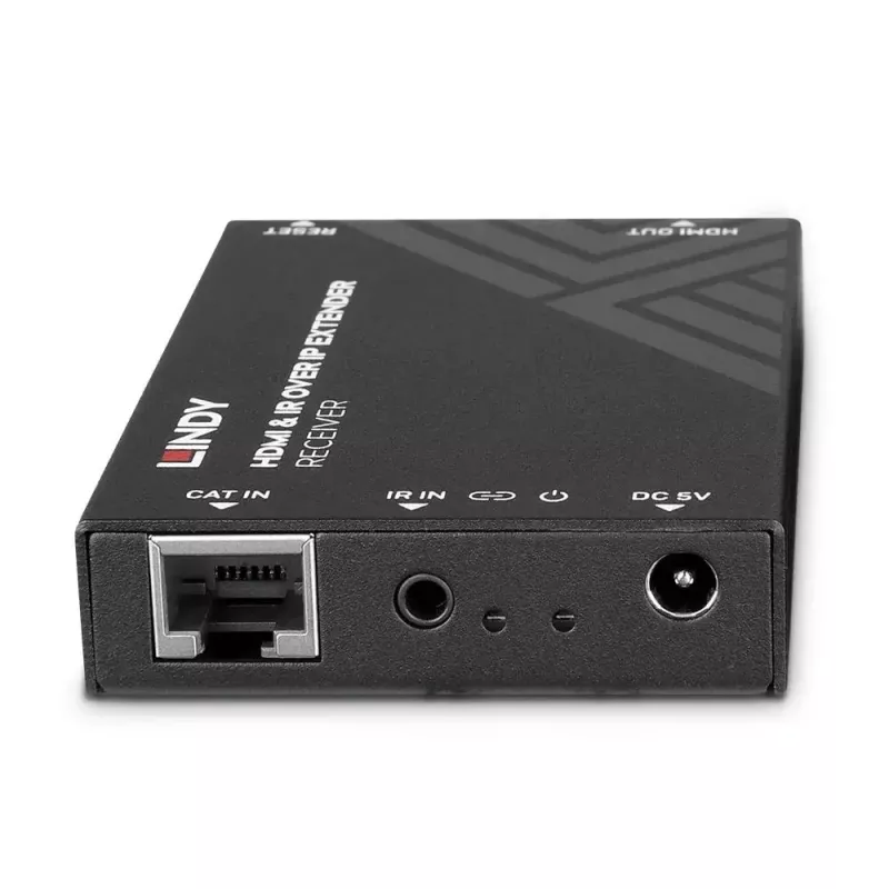 Odbiornik AV Lindy HDMI i IR przez IP Extender Receiver 1920x1080