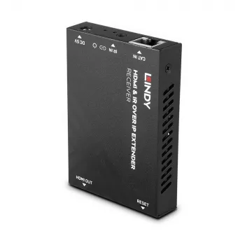 Odbiornik AV Lindy HDMI i IR przez IP Extender Receiver 1920x1080