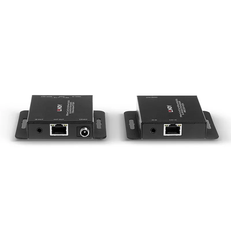 Przedłużacz sygnału HDMI 4K30 i IR z PoC oraz wyjściem pętlowym na odległość do 70 m, po kablu kat. 6, Lindy