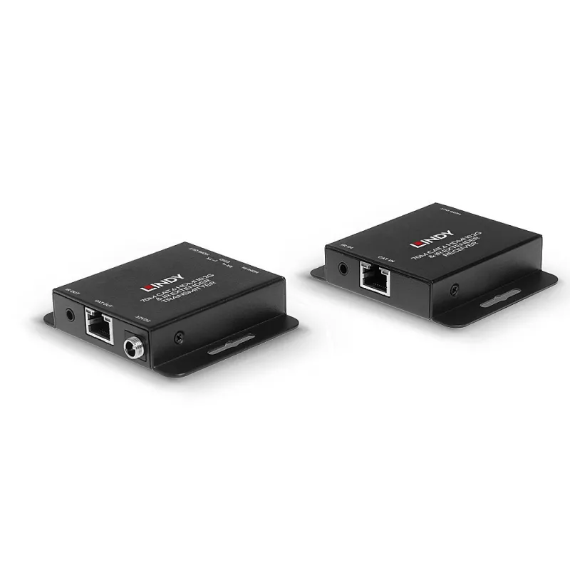 Przedłużacz sygnału HDMI 4K30 i IR z PoC oraz wyjściem pętlowym na odległość do 70 m, po kablu kat. 6, Lindy