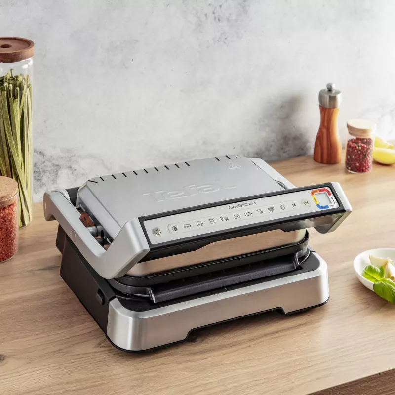Grill kontaktowy Tefal OptiGrill 4in1 GC774D Stal nierdzewna 2100W