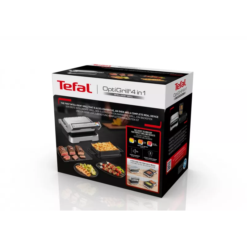 Grill kontaktowy Tefal OptiGrill 4in1 GC774D Stal nierdzewna 2100W